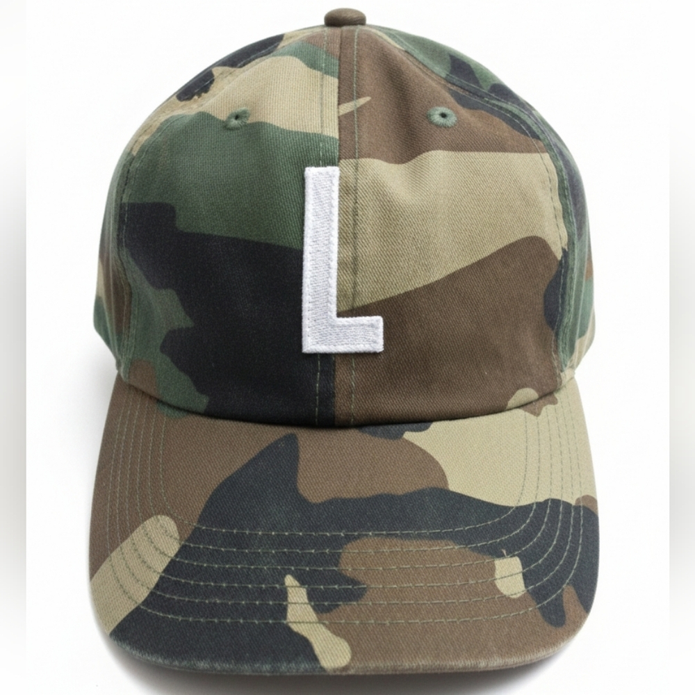 Rey To Z Personalized Initial "L" and Name "Liam" Camo Cotton Baseball Hat